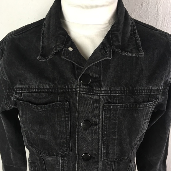 forever 21 mens black denim jacket